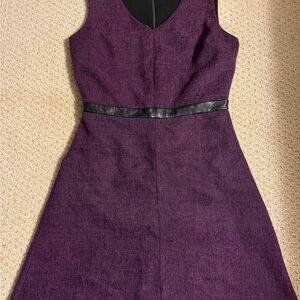 41 Hawthorn Purple Midi Dress with Black Accents